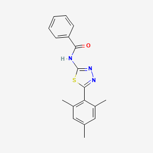 molecular formula C18H17N3OS B2421891 N-[5-(2,4,6-trimethylphenyl)-1,3,4-thiadiazol-2-yl]benzamide CAS No. 391226-16-7