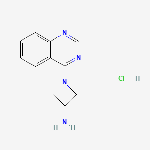 molecular formula C11H13ClN4 B2421894 1-(Quinazolin-4-yl)azetidin-3-amine hydrochloride CAS No. 1713160-84-9