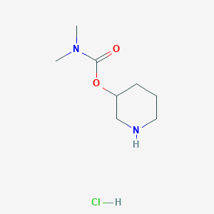 molecular formula C8H17ClN2O2 B2421898 哌啶-3-基 N,N-二甲基氨基甲酸酯盐酸盐 CAS No. 1864053-86-0