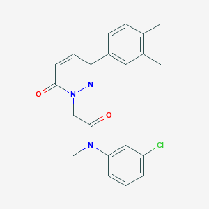 molecular formula C21H20ClN3O2 B2421907 N-(3-chlorophenyl)-2-(3-(3,4-dimethylphenyl)-6-oxopyridazin-1(6H)-yl)-N-methylacetamide CAS No. 1252922-95-4