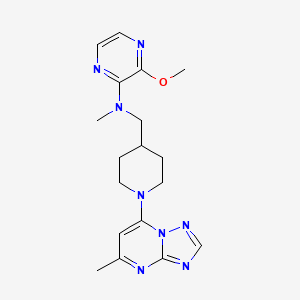 3-Methoxy-N-methyl-N-[[1-(5-methyl-[1,2,4]triazolo[1,5-a]pyrimidin-7-yl)piperidin-4-yl]methyl]pyrazin-2-amine