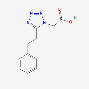 2-[5-(2-phenylethyl)-1H-1,2,3,4-tetrazol-1-yl]acetic acid