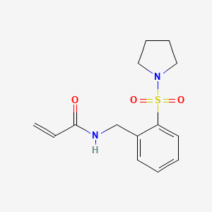 N-[(2-Pyrrolidin-1-ylsulfonylphenyl)methyl]prop-2-enamide