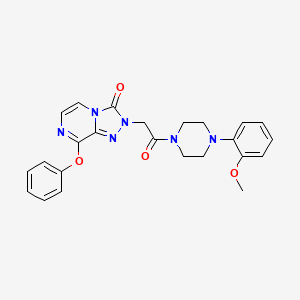 2-({6-[4-(3-chlorophenyl)piperazin-1-yl]pyridazin-3-yl}thio)-N-(2-methoxyphenyl)acetamide