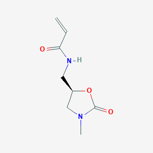 N-{[(5R)-3-methyl-2-oxo-1,3-oxazolidin-5-yl]methyl}prop-2-enamide