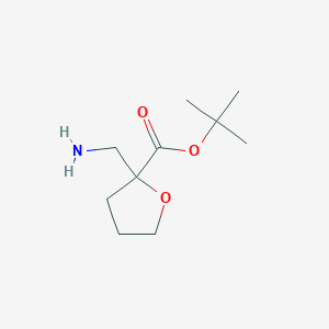molecular formula C10H19NO3 B2421946 Tert-butyl 2-(aminomethyl)oxolane-2-carboxylate CAS No. 2168227-27-6