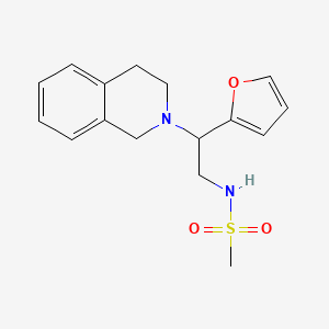 N-(2-(3,4-dihydroisoquinolin-2(1H)-yl)-2-(furan-2-yl)ethyl)methanesulfonamide