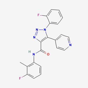 molecular formula C21H15F2N5O B2421956 N-(3-fluoro-2-methylphenyl)-1-(2-fluorophenyl)-5-(pyridin-4-yl)-1H-1,2,3-triazole-4-carboxamide CAS No. 2191403-91-3