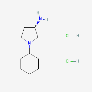 molecular formula C10H22Cl2N2 B2421957 (S)-1-Cyclohexylpyrrolidin-3-amine dihydrochloride CAS No. 169532-93-8