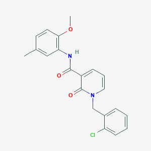molecular formula C21H19ClN2O3 B2421977 1-(2-chlorobenzyl)-N-(2-methoxy-5-methylphenyl)-2-oxo-1,2-dihydropyridine-3-carboxamide CAS No. 946247-94-5
