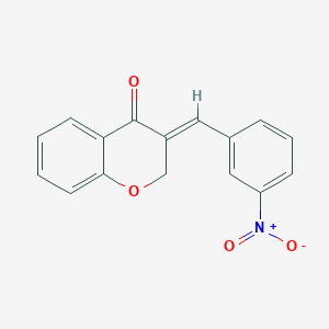 molecular formula C16H11NO4 B2421978 (3E)-3-[(3-nitrophenyl)methylidene]chromen-4-one CAS No. 159928-36-6