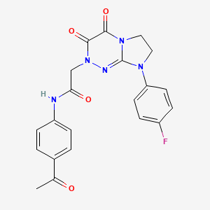 N-(4-acetylphenyl)-2-(8-(4-fluorophenyl)-3,4-dioxo-3,4,7,8-tetrahydroimidazo[2,1-c][1,2,4]triazin-2(6H)-yl)acetamide