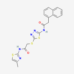 N-(4-methylthiazol-2-yl)-2-((5-(2-(naphthalen-1-yl)acetamido)-1,3,4-thiadiazol-2-yl)thio)acetamide