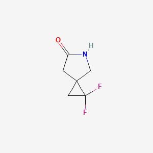 molecular formula C6H7F2NO B2421985 2,2-Difluoro-5-azaspiro[2.4]heptan-6-one CAS No. 2229260-15-3