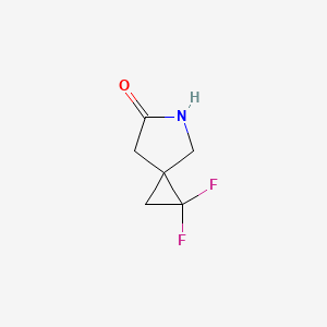 molecular formula C6H7F2NO B2421985 1,1-Difluoro-5-azaspiro[2.4]heptan-6-one CAS No. 2229260-15-3