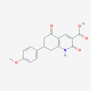 B2421987 7-(4-Methoxyphenyl)-2,5-dioxo-1,2,5,6,7,8-hexahydroquinoline-3-carboxylic acid CAS No. 945105-24-8