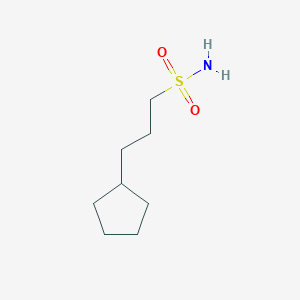molecular formula C8H17NO2S B2421992 3-Cyclopentylpropane-1-sulfonamide CAS No. 1565613-43-5