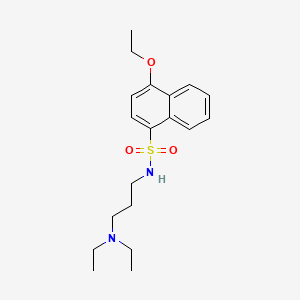 molecular formula C19H28N2O3S B2422001 N-[3-(diethylamino)propyl]-4-ethoxynaphthalene-1-sulfonamide CAS No. 825609-24-3