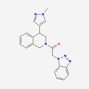 2-(1H-benzo[d][1,2,3]triazol-1-yl)-1-(4-(1-methyl-1H-pyrazol-4-yl)-3,4-dihydroisoquinolin-2(1H)-yl)ethanone