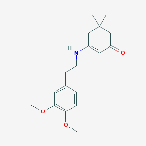 molecular formula C18H25NO3 B2422008 3-((2-(3,4-Dimethoxyphenyl)ethyl)amino)-5,5-dimethylcyclohex-2-EN-1-one CAS No. 95602-14-5