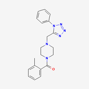 (4-((1-phenyl-1H-tetrazol-5-yl)methyl)piperazin-1-yl)(o-tolyl)methanone