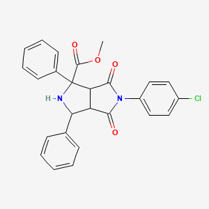 Methyl 5-(4-chlorophenyl)-4,6-dioxo-1,3-diphenyloctahydropyrrolo[3,4-c]pyrrole-1-carboxylate