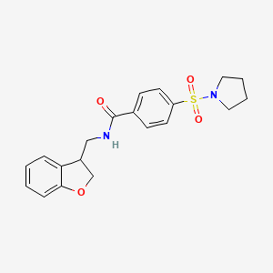 N-[(2,3-dihydro-1-benzofuran-3-yl)methyl]-4-(pyrrolidine-1-sulfonyl)benzamide