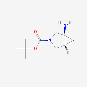molecular formula C10H18N2O2 B2422028 tert-Butyl (1S,5R)-1-amino-3-azabicyclo[3.1.0]hexane-3-carboxylate CAS No. 1817806-51-1