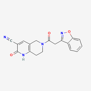 6-(2-(Benzo[d]isoxazol-3-yl)acetyl)-2-oxo-1,2,5,6,7,8-hexahydro-1,6-naphthyridine-3-carbonitrile