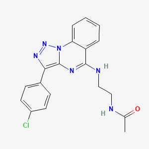 N-[2-[[3-(4-chlorophenyl)triazolo[1,5-a]quinazolin-5-yl]amino]ethyl]acetamide