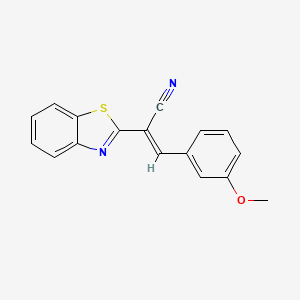 (2E)-2-(1,3-benzothiazol-2-yl)-3-(3-methoxyphenyl)prop-2-enenitrile