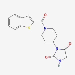 3-(1-(Benzo[b]thiophene-2-carbonyl)piperidin-4-yl)imidazolidine-2,4-dione