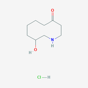 9-Hydroxyazecan-4-one;hydrochloride