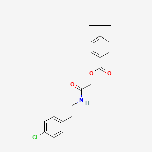 molecular formula C21H24ClNO3 B2422080 {[2-(4-Chlorophenyl)ethyl]carbamoyl}methyl 4-tert-butylbenzoate CAS No. 1794741-62-0
