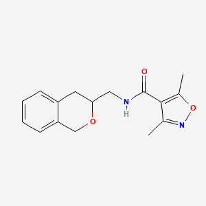 molecular formula C16H18N2O3 B2422086 N-(isochroman-3-ylmethyl)-3,5-dimethylisoxazole-4-carboxamide CAS No. 2034474-93-4