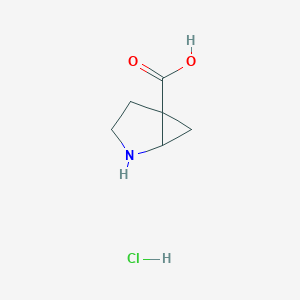 molecular formula C6H10ClNO2 B2422088 2-Azabicyclo[3.1.0]hexane-5-carboxylic acid hydrochloride CAS No. 1181458-38-7