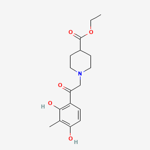 B2422093 Ethyl 1-[2-(2,4-dihydroxy-3-methylphenyl)-2-oxoethyl]piperidine-4-carboxylate CAS No. 887209-38-3
