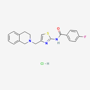 N-(4-((3,4-dihydroisoquinolin-2(1H)-yl)methyl)thiazol-2-yl)-4-fluorobenzamide hydrochloride