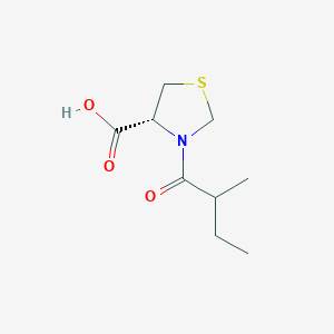 molecular formula C9H15NO3S B2422107 (4R)-3-(2-Methylbutanoyl)-1,3-thiazolidine-4-carboxylic acid CAS No. 1272758-87-8