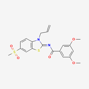 (Z)-N-(3-allyl-6-(methylsulfonyl)benzo[d]thiazol-2(3H)-ylidene)-3,5-dimethoxybenzamide