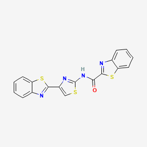 N-[4-(1,3-benzothiazol-2-yl)-1,3-thiazol-2-yl]-1,3-benzothiazole-2-carboxamide
