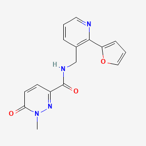 N-((2-(furan-2-yl)pyridin-3-yl)methyl)-1-methyl-6-oxo-1,6-dihydropyridazine-3-carboxamide