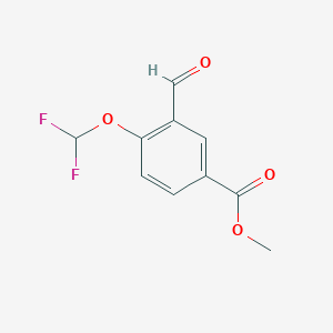 molecular formula C10H8F2O4 B2422146 Methyl 4-(difluoromethoxy)-3-formylbenzoate CAS No. 1554219-17-8