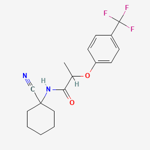 molecular formula C17H19F3N2O2 B2422156 N-(1-cyanocyclohexyl)-2-[4-(trifluoromethyl)phenoxy]propanamide CAS No. 941189-67-9