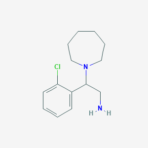molecular formula C14H21ClN2 B2422164 2-(氮杂环戊-1-基)-2-(2-氯苯基)乙胺 CAS No. 924868-40-6