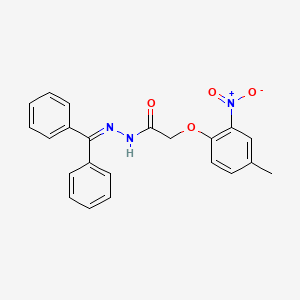 molecular formula C22H19N3O4 B2422177 N'-(diphenylmethylene)-2-(4-methyl-2-nitrophenoxy)acetohydrazide CAS No. 341967-97-3