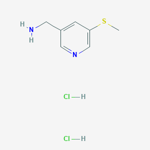 molecular formula C7H12Cl2N2S B2422180 (5-Methylsulfanylpyridin-3-yl)methanamine;dihydrochloride CAS No. 2551119-74-3