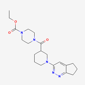 ethyl 4-(1-{5H,6H,7H-cyclopenta[c]pyridazin-3-yl}piperidine-3-carbonyl)piperazine-1-carboxylate