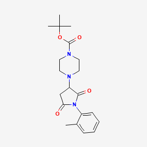 Tert-butyl 4-[1-(2-methylphenyl)-2,5-dioxopyrrolidin-3-yl]piperazine-1-carboxylate