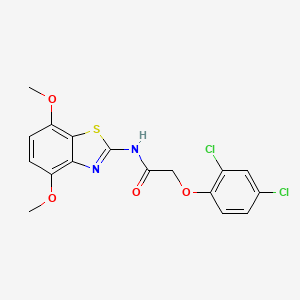 2-(2,4-dichlorophenoxy)-N-(4,7-dimethoxy-1,3-benzothiazol-2-yl)acetamide